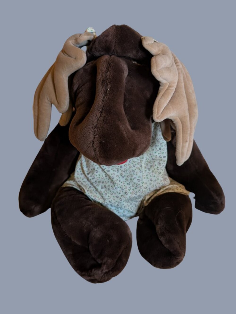 Vintage 30" Ganz Wrinkles Moose Puppet "Moogey" Dark Brown Heritage Collection